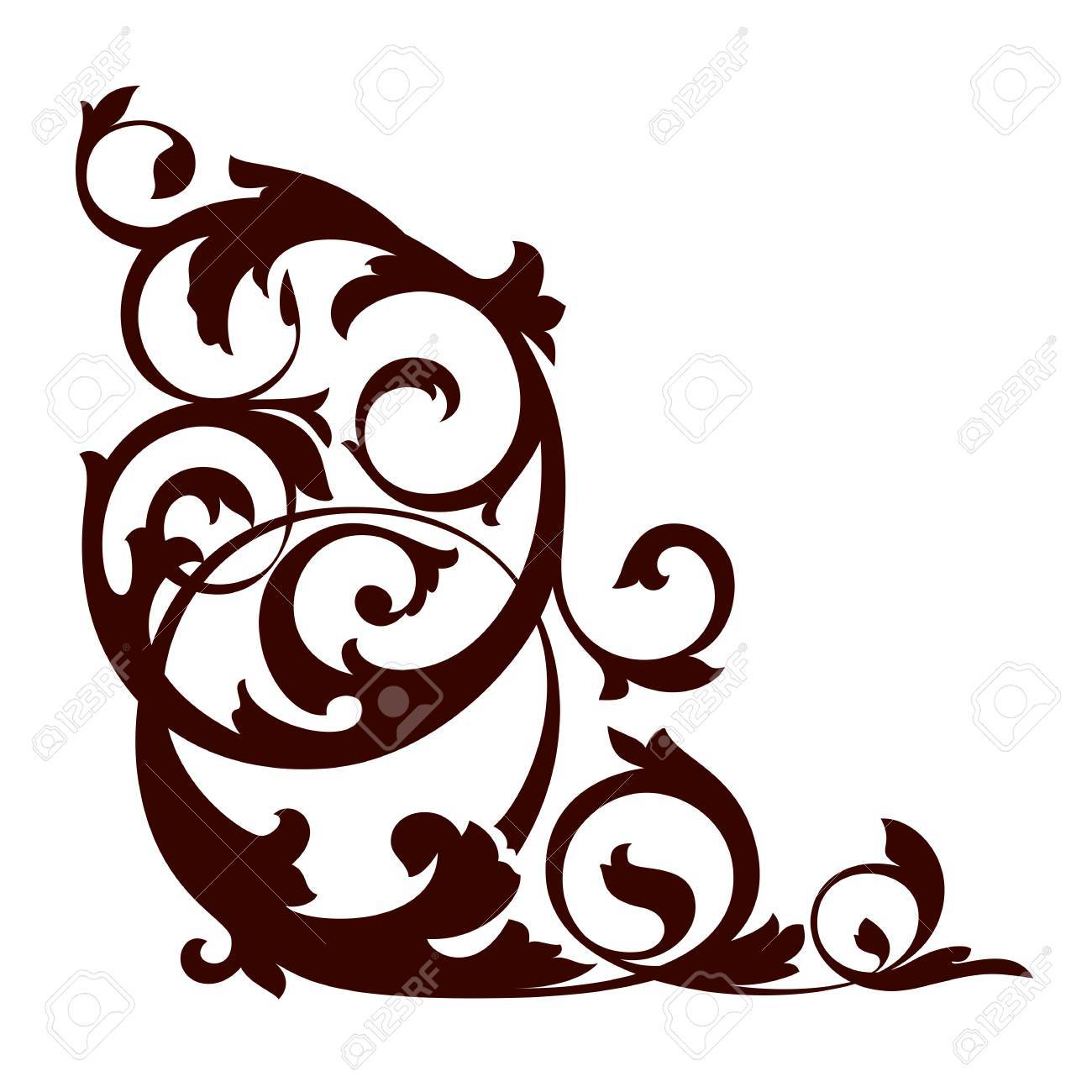 vector illustration of floral ornament for design royalty free