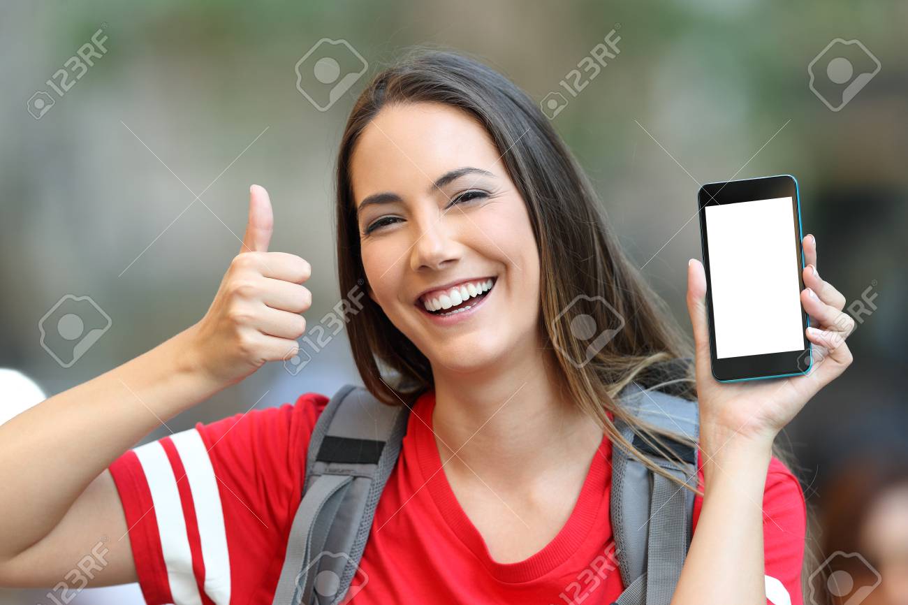 happy teen thumbs Happy teen thumbs