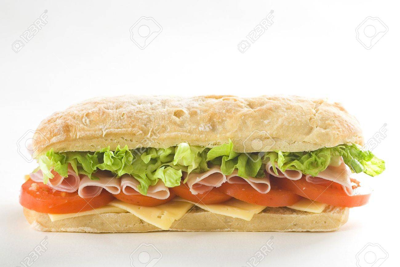 Delicieux Sandwich Jambon Fromage Salade De Tomates Fraiches Banque D Images Et Photos Libres De Droits Image
