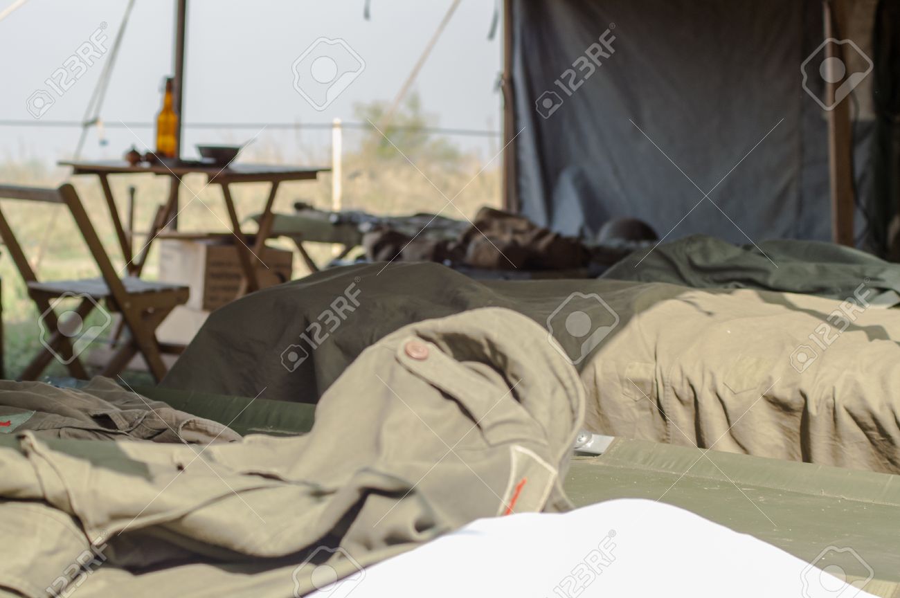 military camp bed