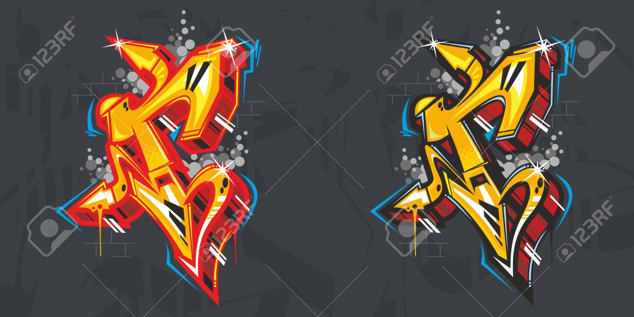Abstract Letter R Graffiti Lettering With A Dark Grey Background Royalty  Free SVG, Cliparts, Vectors, and Stock Illustration. Image 147639725., image size:1300x650