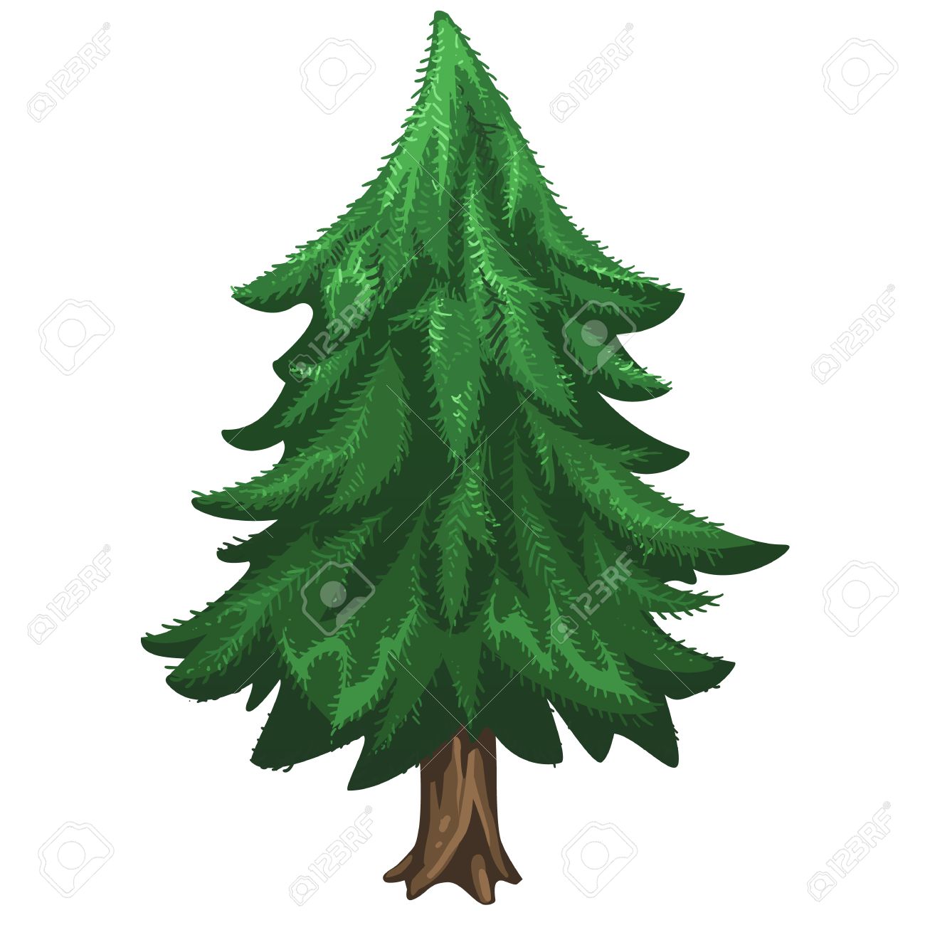 Christmas Trees Without Ornaments coniferous pine tree without ornaments, christmas symbol. vector Christmas Trees Without Ornaments coniferous pine tree without ornaments, christmas symbol. vector