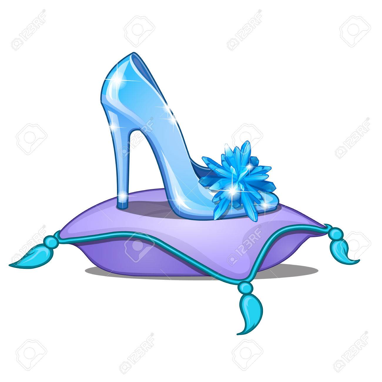 Elegant Crystal Princess Shoe On Cushion Royalty Free SVG, Cliparts,  Vectors, and Stock Illustration. Image 79580822., image size:1300x1300