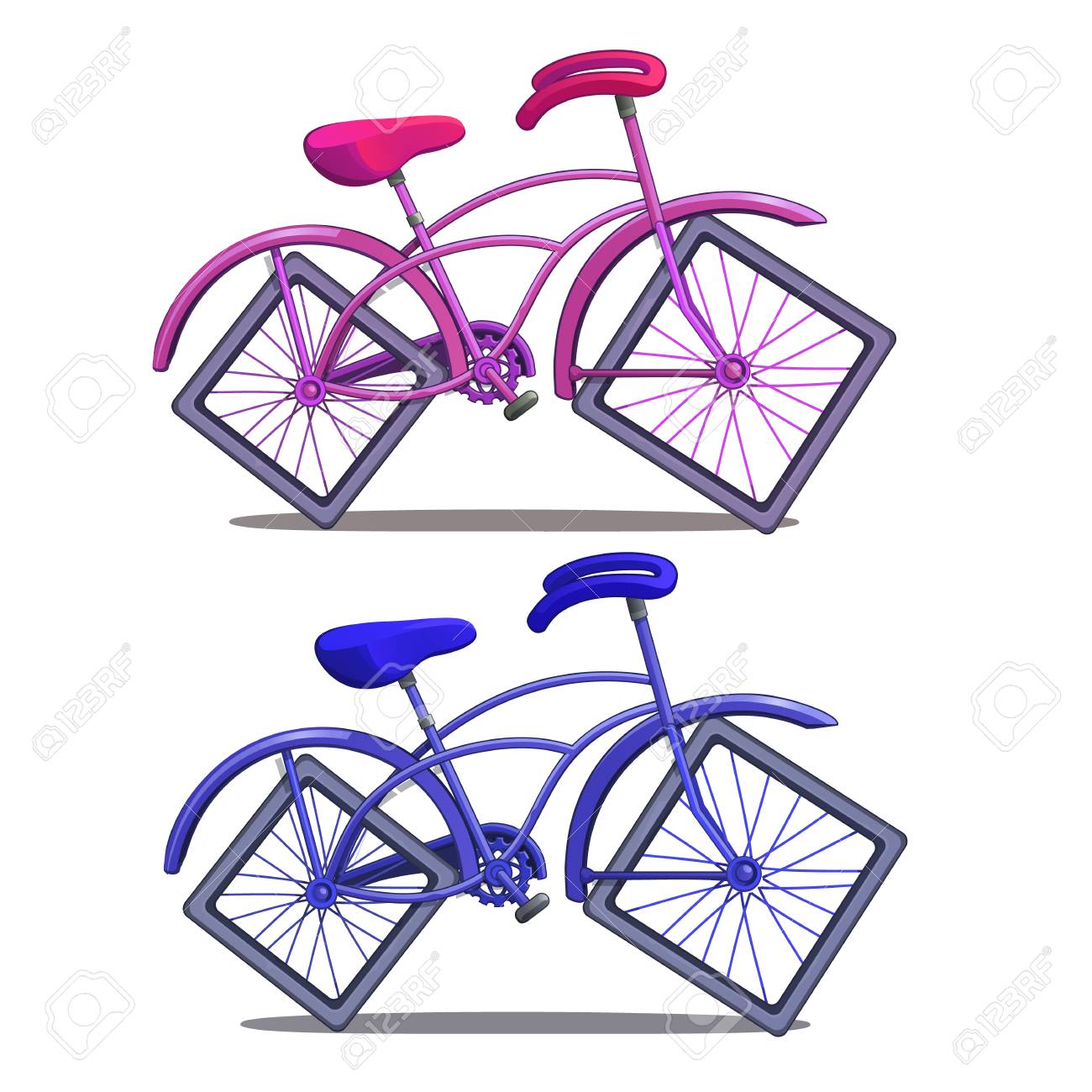 pink and blue bike