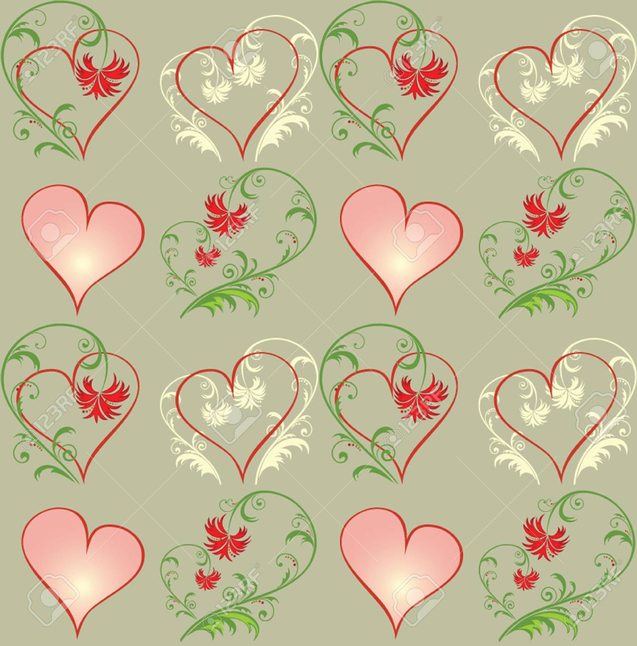 Vettoriale Senza Soluzione Di Modello Con Il Cuore Guarda La Mia Galleria Di Piu Image