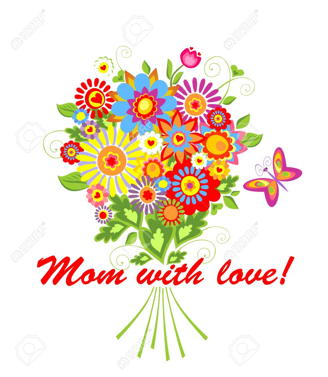 Carte De Voeux Pour La Fete Des Meres Avec Bouquet Drole Clip Art Libres De Droits Vecteurs Et Illustration Image Carte De Voeux Pour La Fete Des Meres Avec Bouquet Drole Clip Art Libres De Droits Vecteurs Et Illustration Image