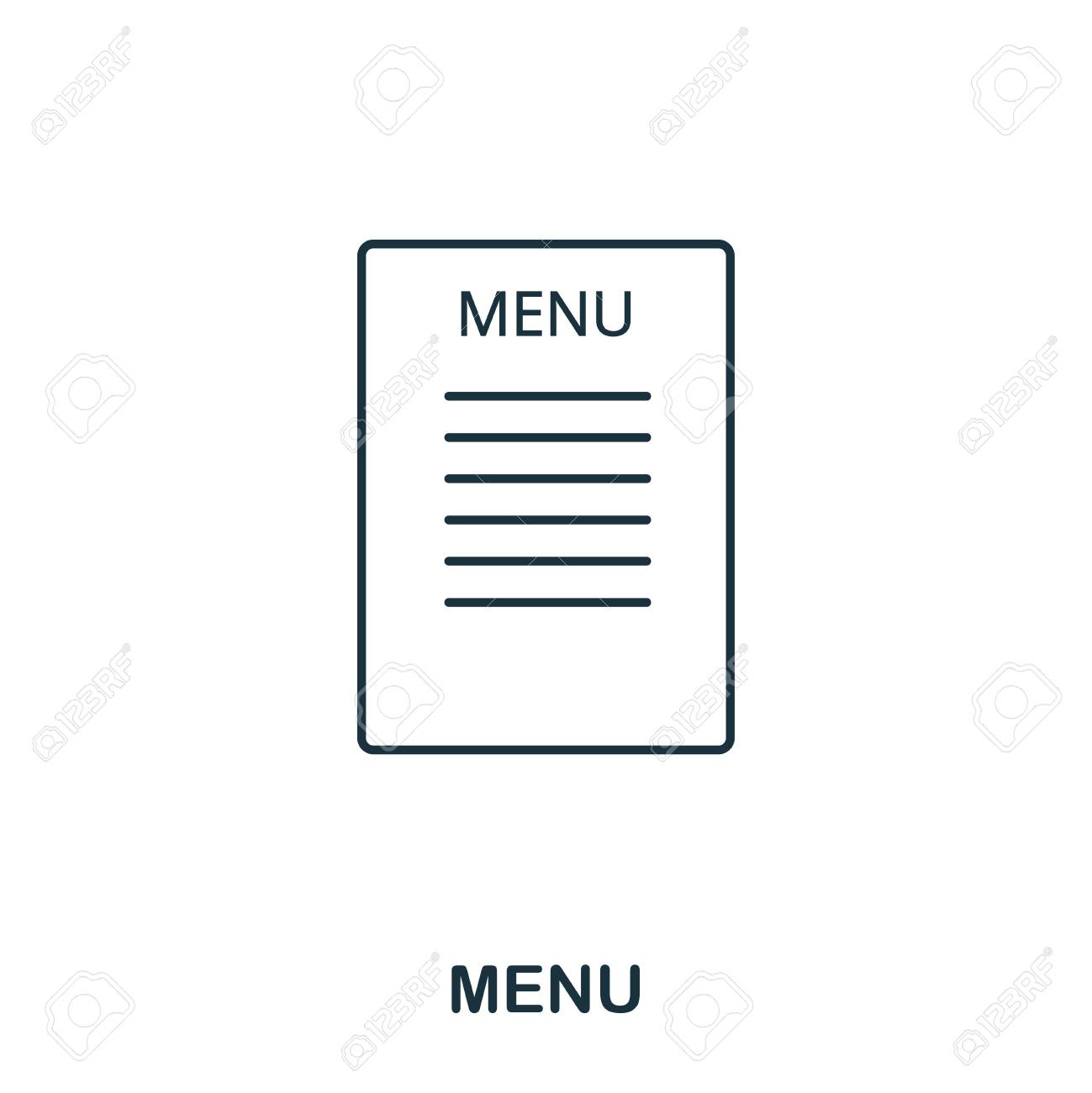menu icon outline style icon design ui illustration of menu icon