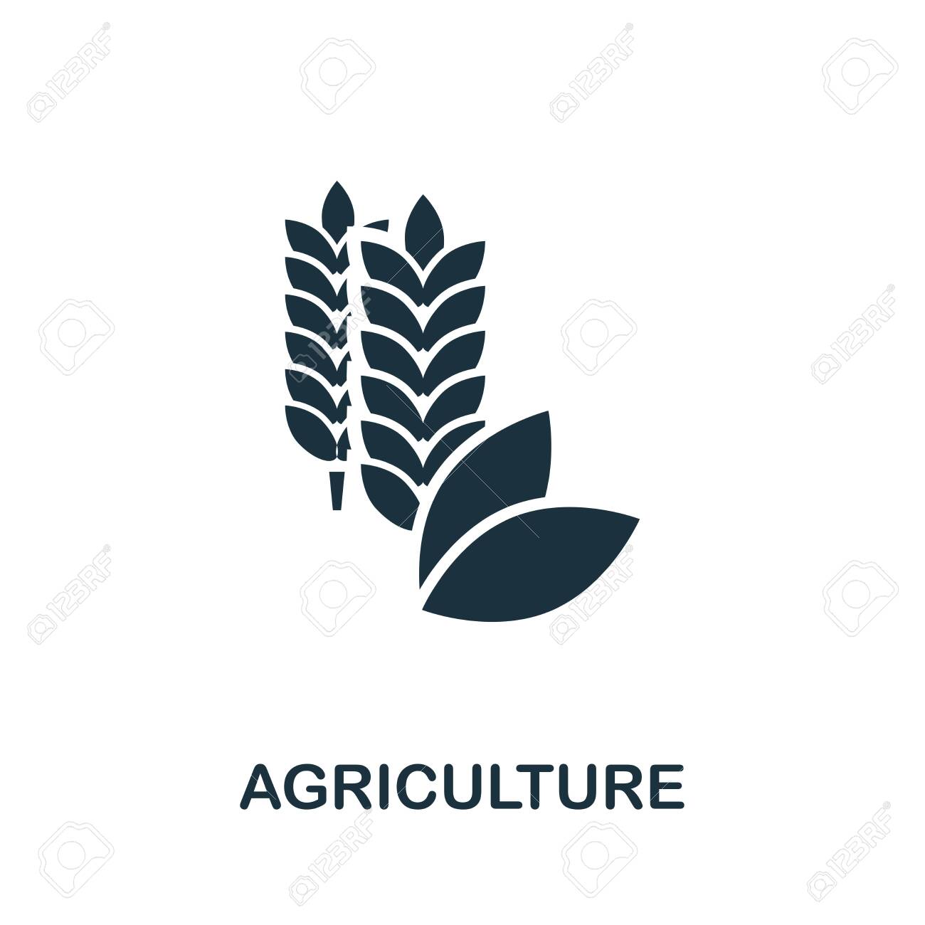 Agriculture Vector Icon Illustration. Creative Sign From Science Icons  Collection. Filled Flat Agriculture Icon For Computer And Mobile. Symbol,  Vector Graphics. Royalty Free SVG, Cliparts, Vectors, and Stock  Illustration. Image 128204415., image size:1300x1300