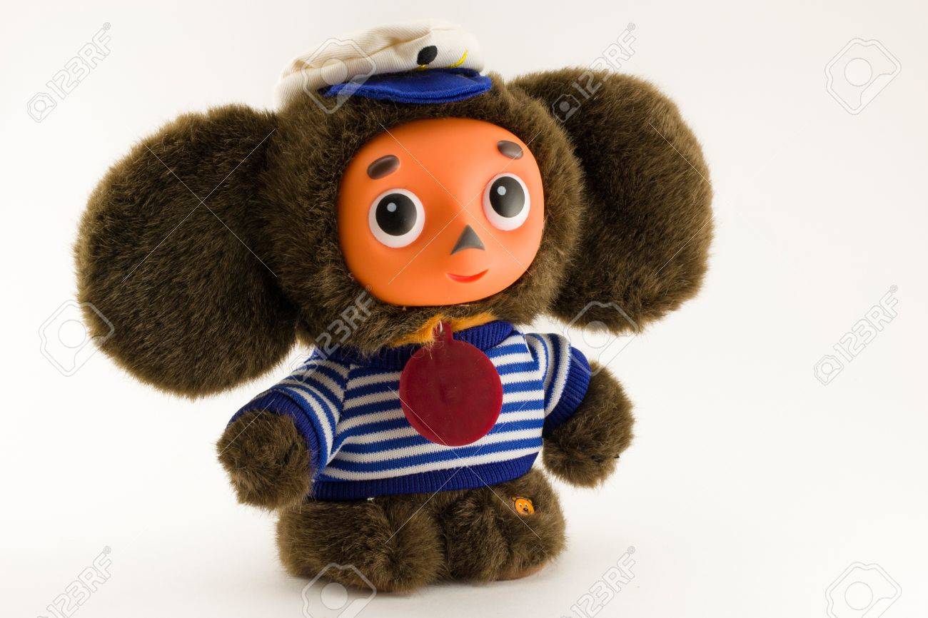 Baby Plush Toy Cheburashka With Big Ears On A Light Background Stock Photo,  Picture and Royalty Free Image. Image 16886910.