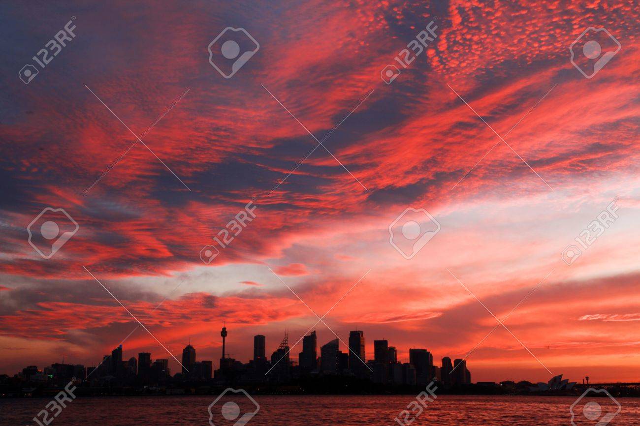 red orange sky sunset