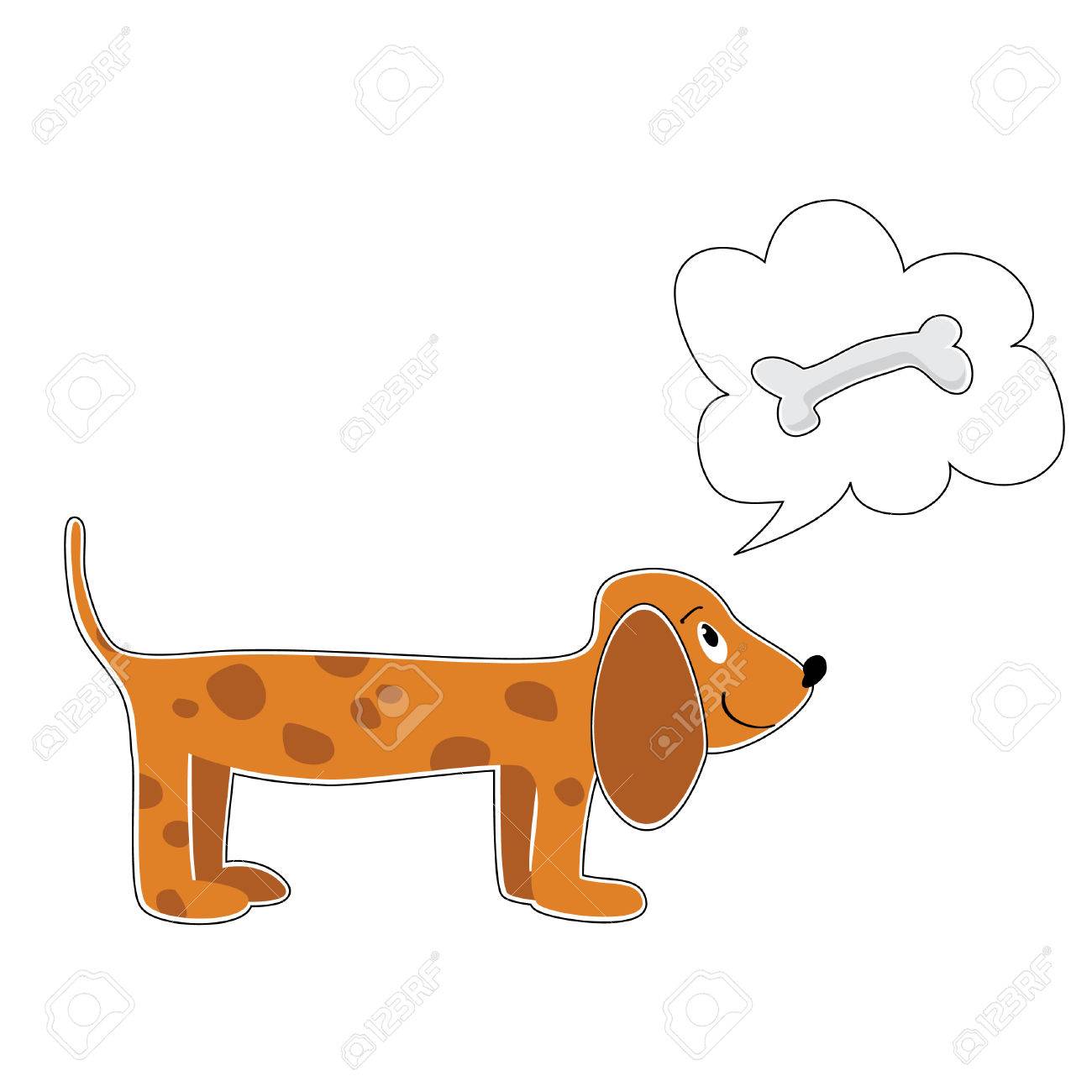 犬の骨を夢見て のイラスト素材 ベクタ Image