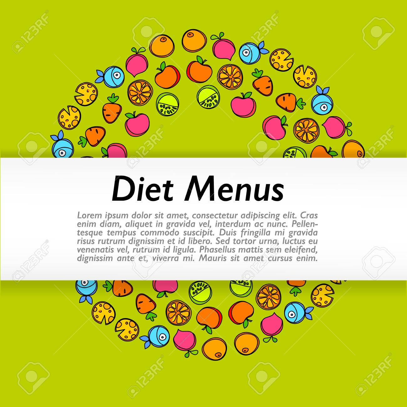 diet menu design template design royalty free cliparts vectors diet menu template