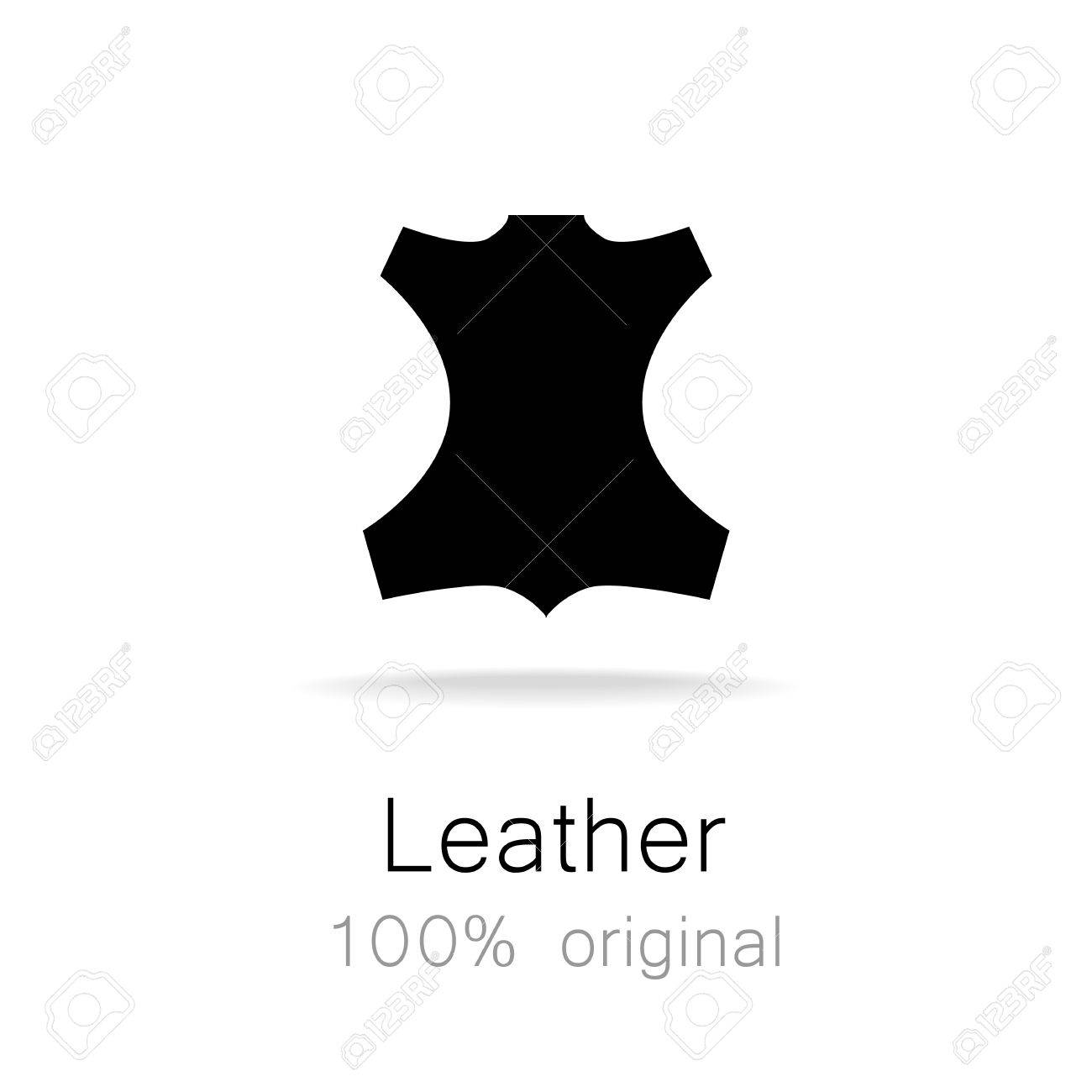 leather 100 original template sign for the label logo advertising