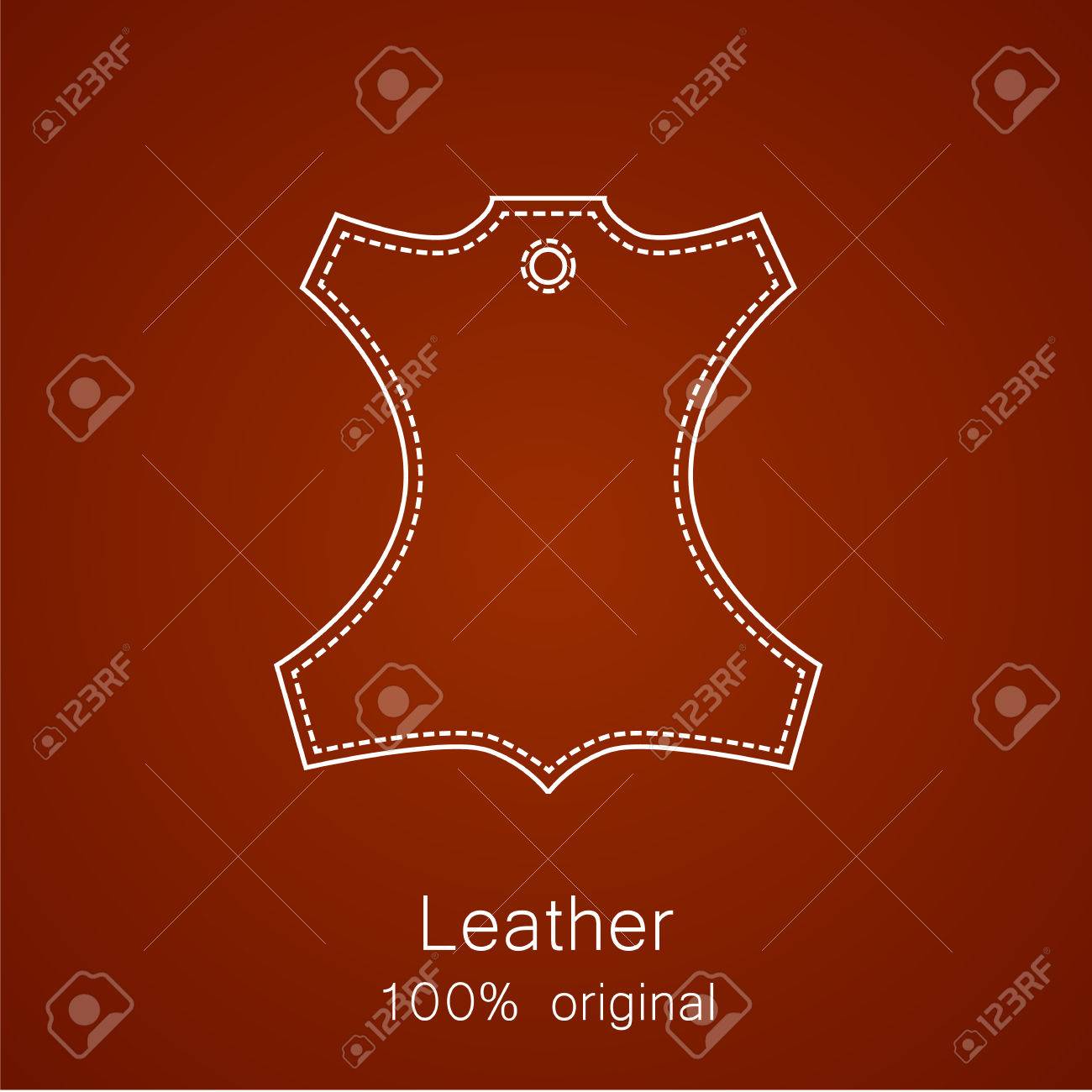 leather 100 original template sign for the label logo leather template