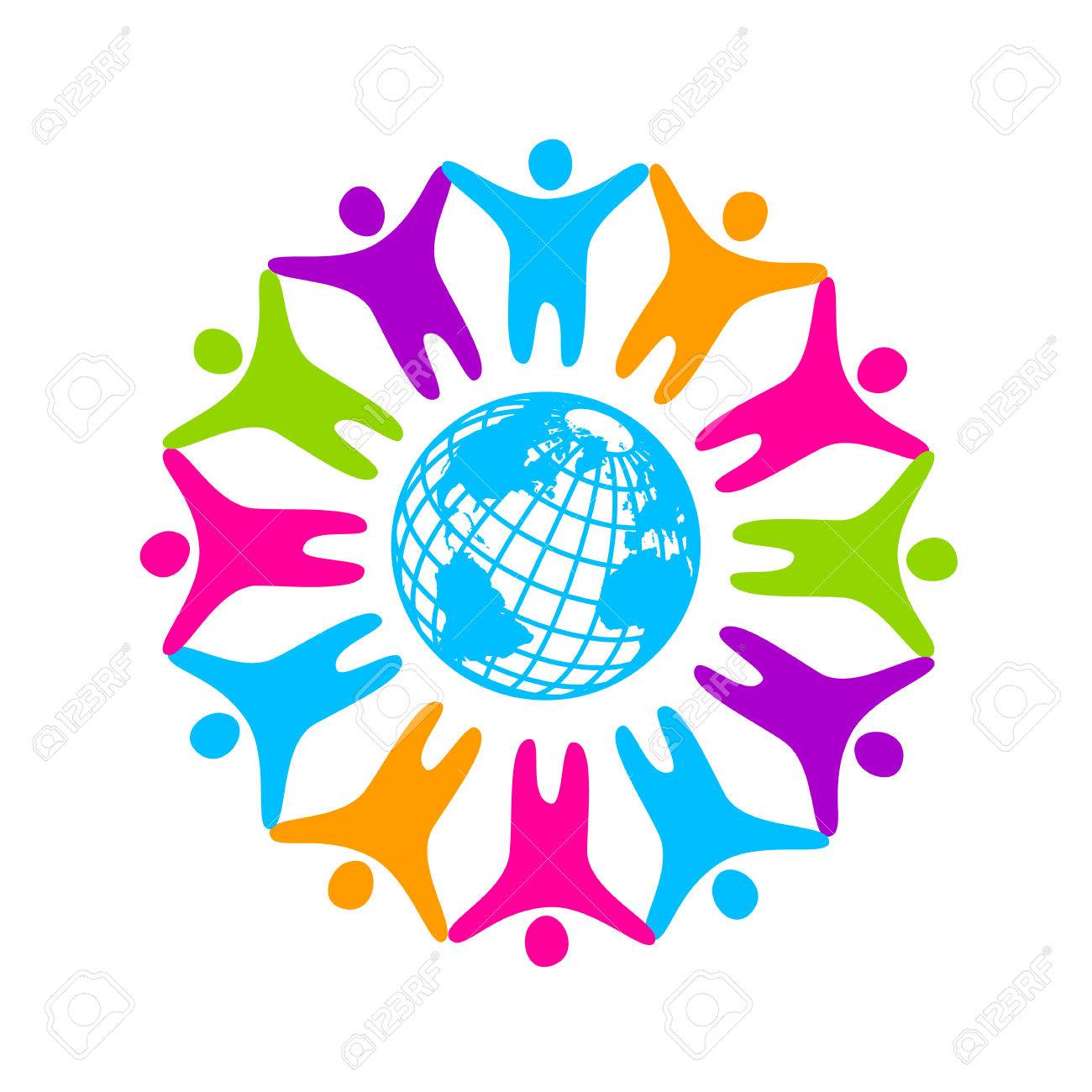 people around the planet template logo for the company association