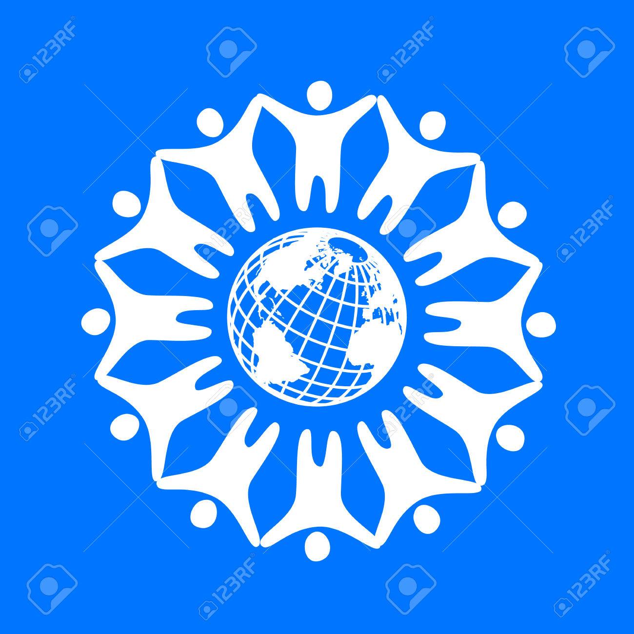 people around the planet template logo for the company association