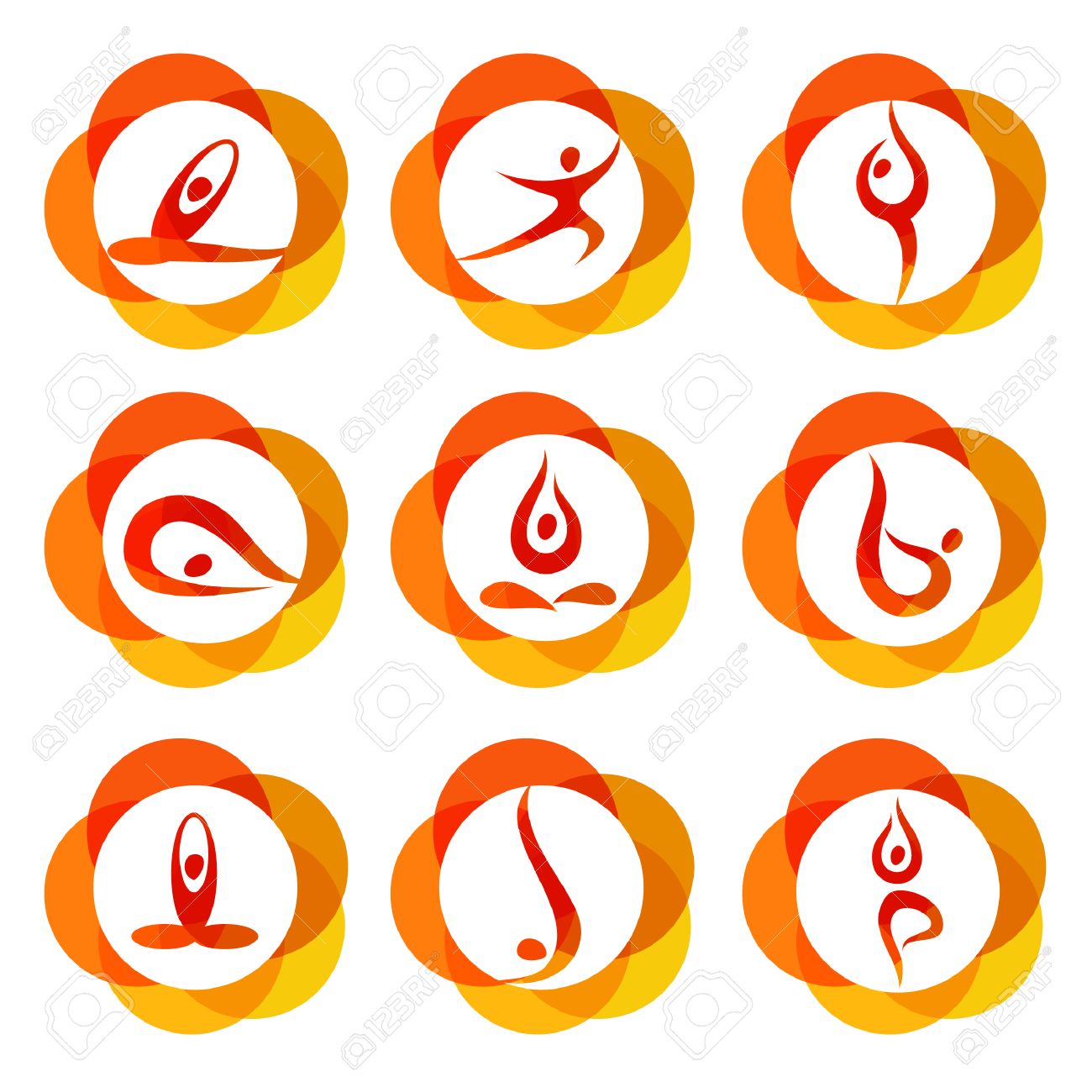 yoga templates collection signs