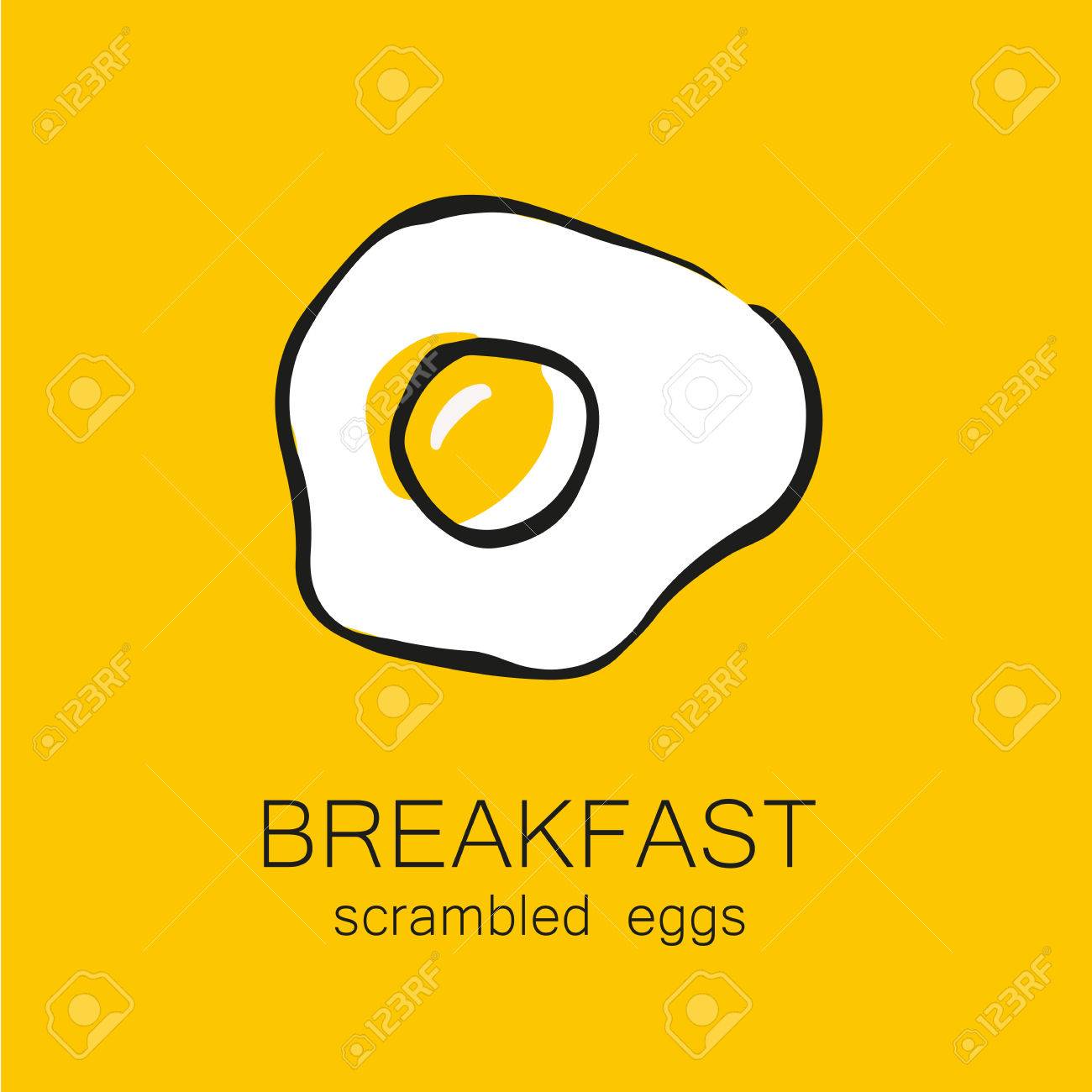 breakfast fried or scrambled eggs template design for the eggs template
