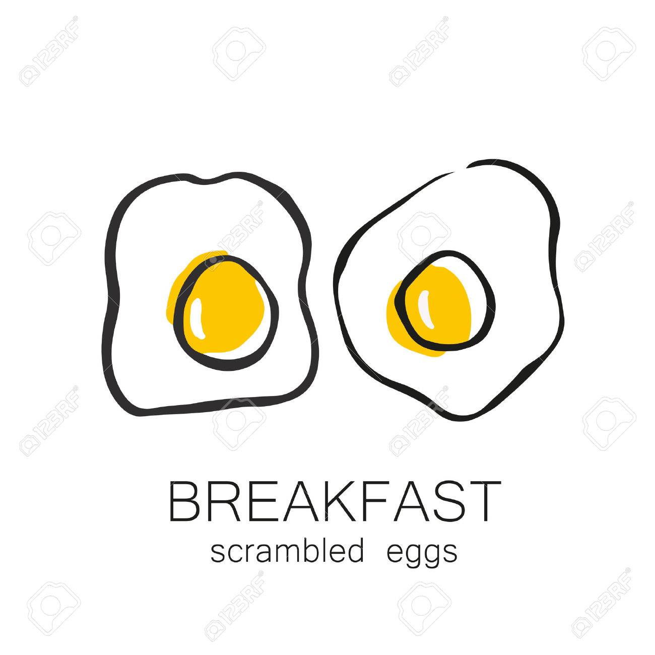 breakfast fried or scrambled eggs template design for the eggs template