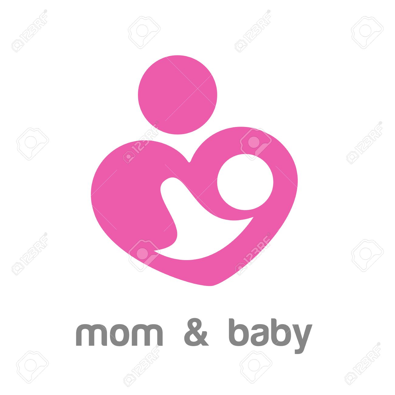 Mom and baby. template. Mother's care sign. Symbol of parental love. Vector illustration. Icon mother and baby. - 56957949 Mom and baby. template. Mother's care sign. Symbol of parental love. Vector illustration. Icon mother and baby. - 56957949