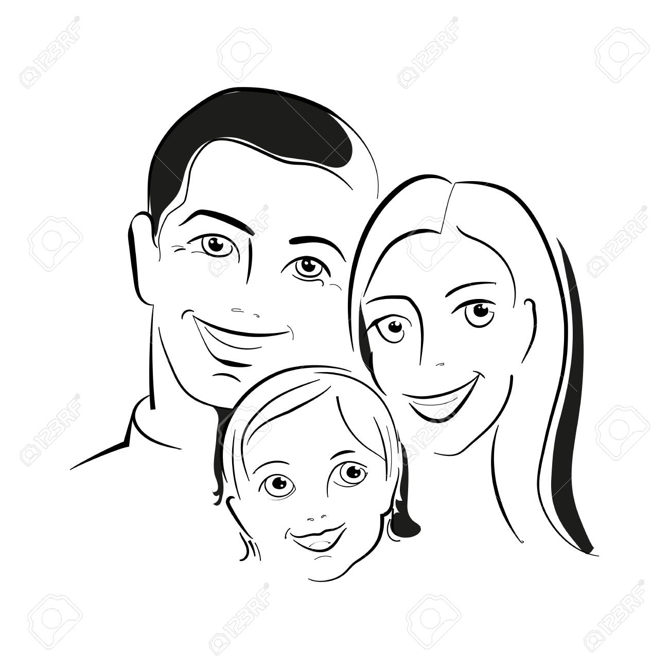 Featured image of post Family Father Mother And Baby Sketch