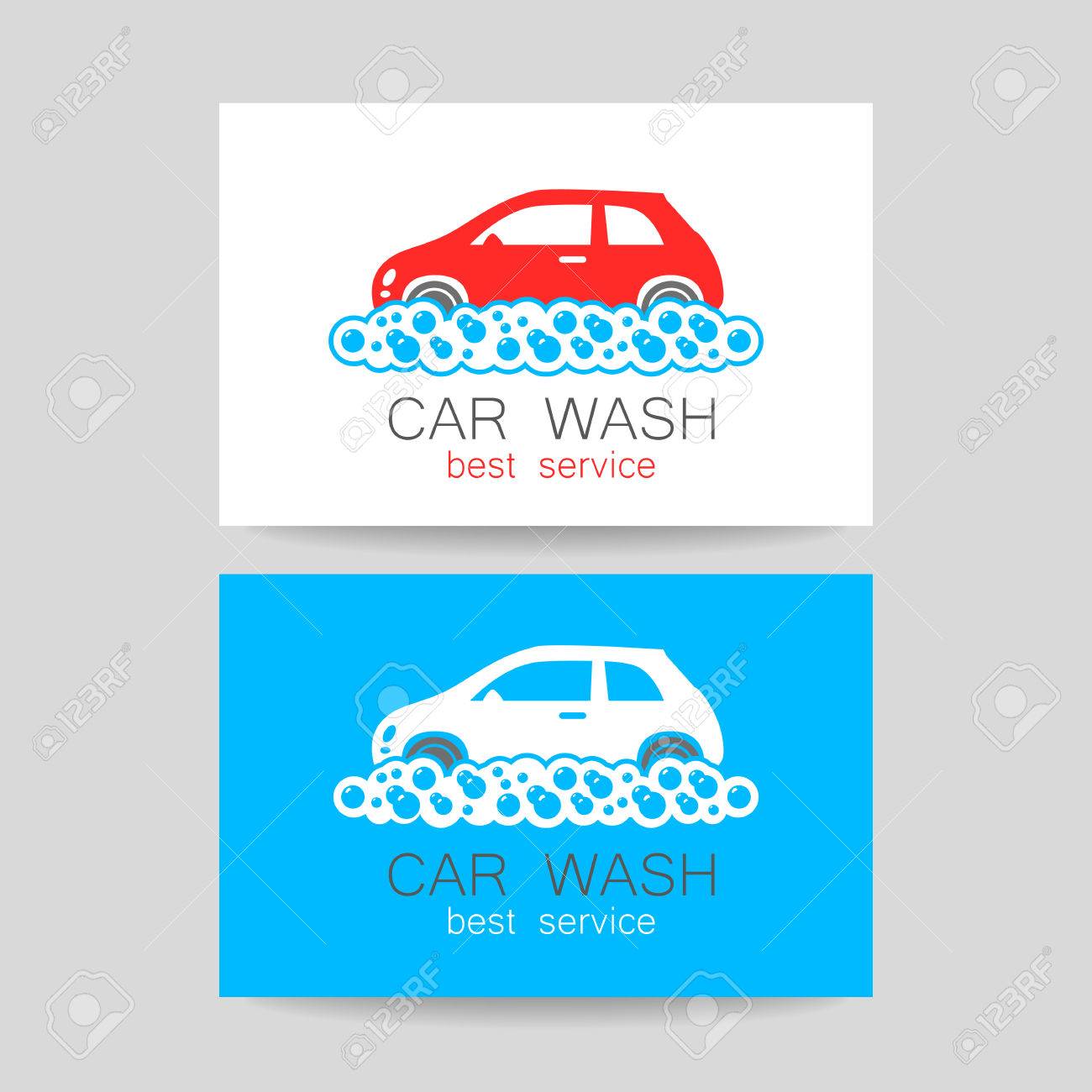 car wash template identity concept car wash service business