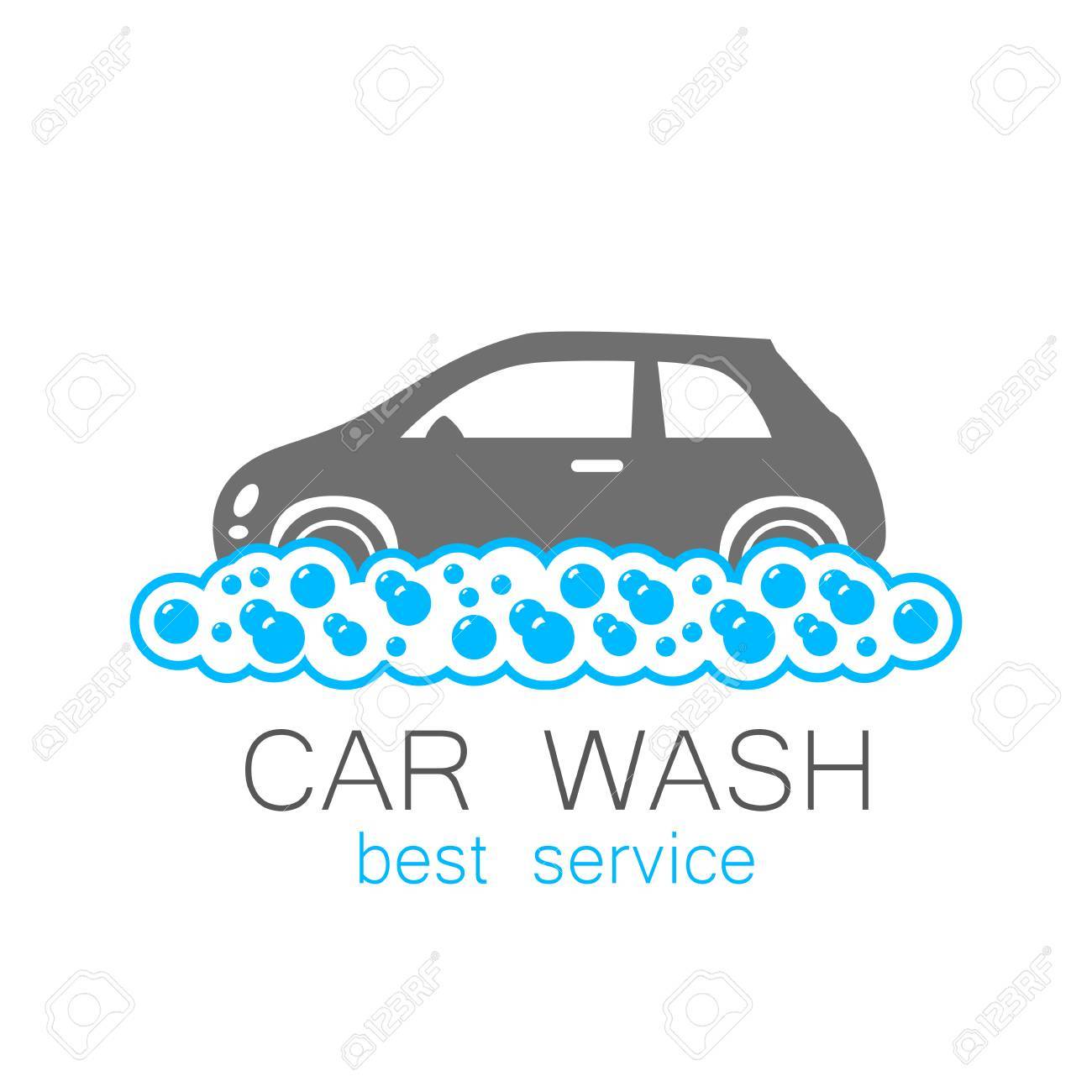 car wash template concept car wash on white background