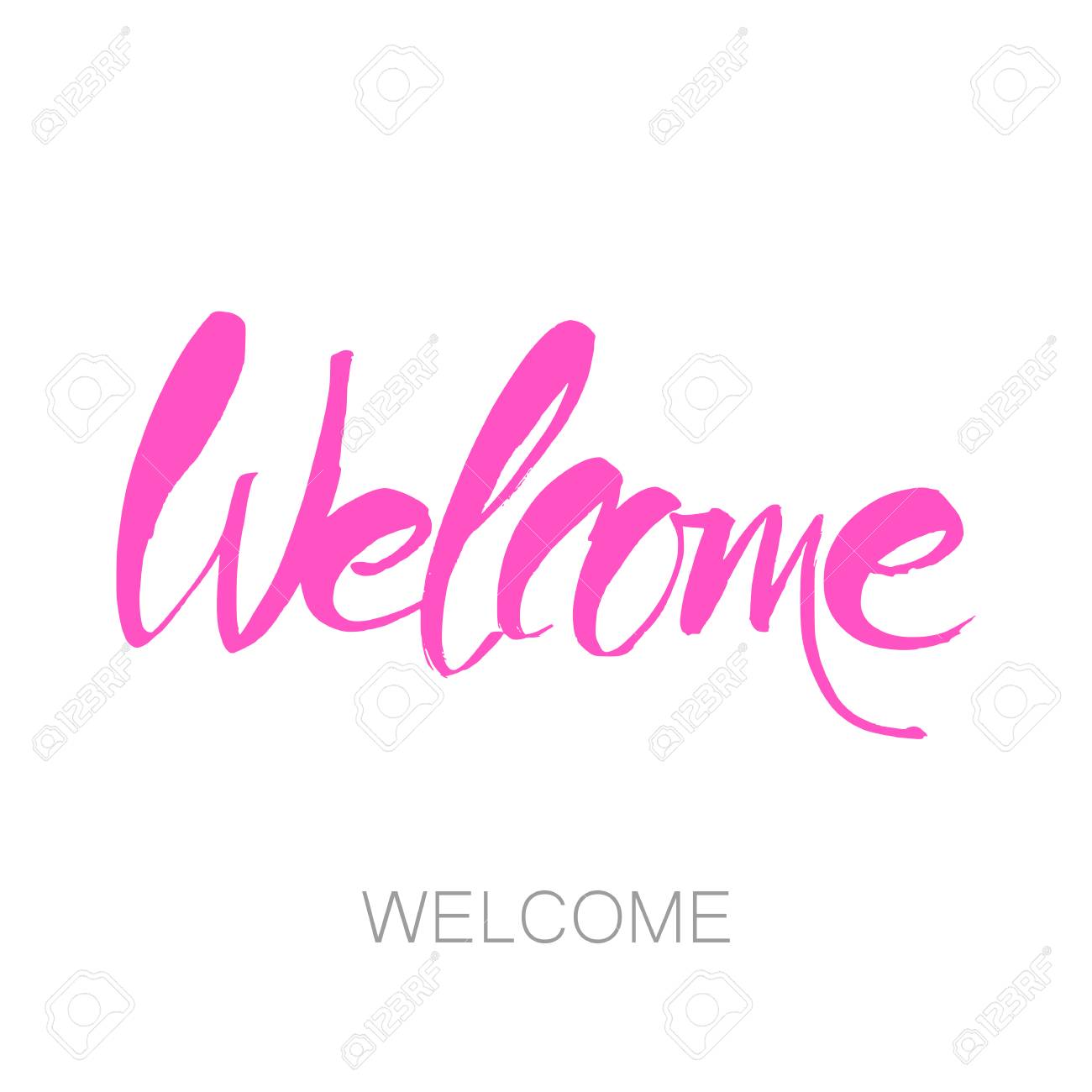 welcome lettering sign idea template banner inscription free welcome sign template