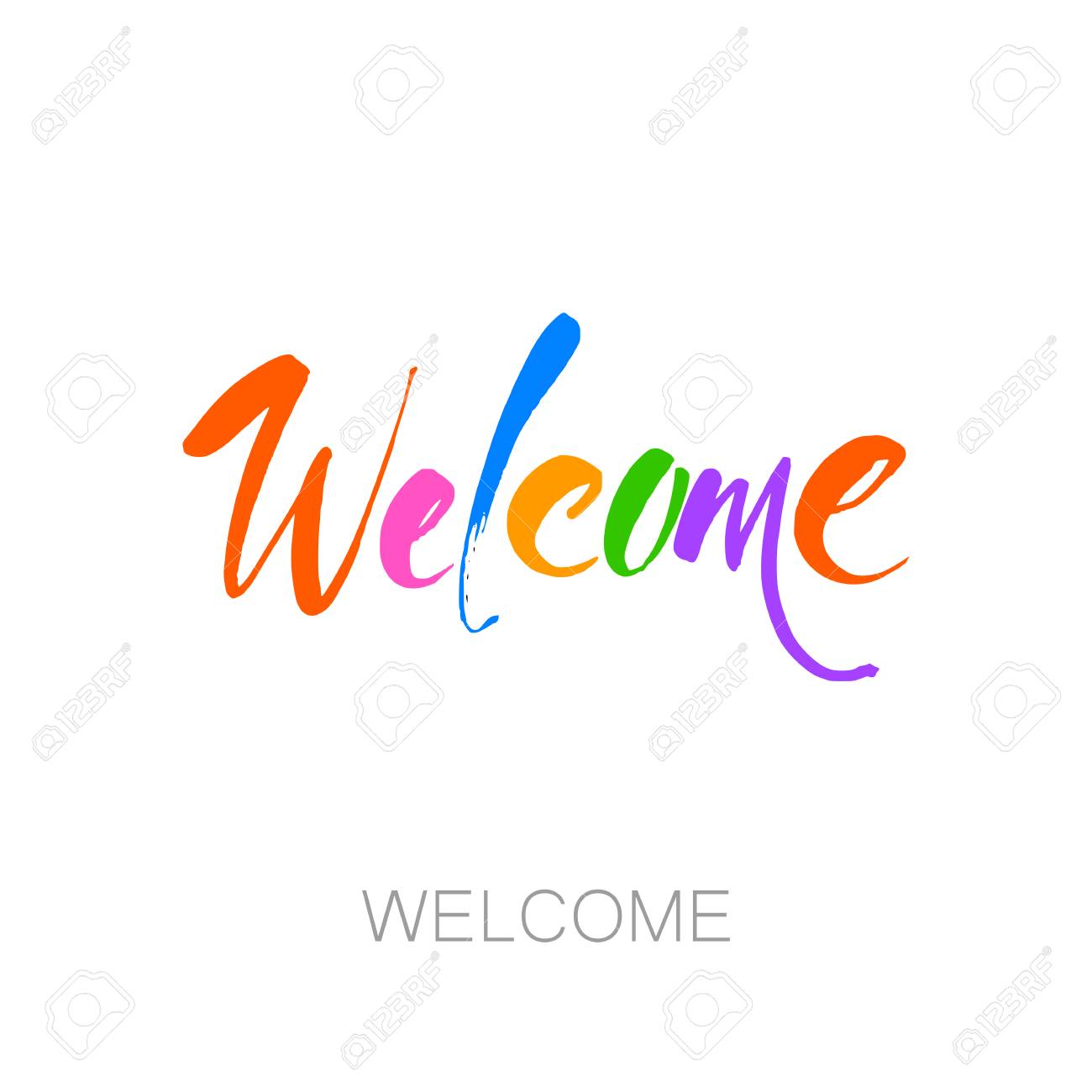welcome lettering sign idea template banner inscription free welcome sign template