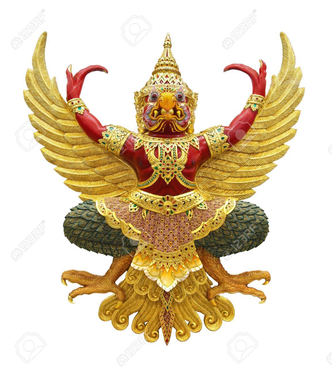 Garuda statue isolated on white, with clipping path - 19840226 Garuda statue isolated on white, with clipping path - 19840226