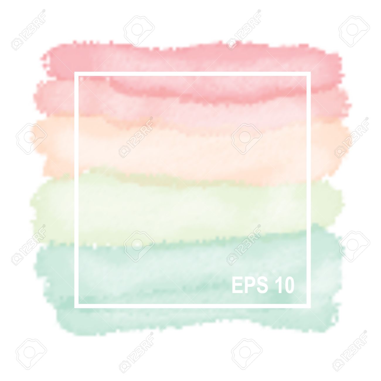 Vector Watercolor Palette Pastel Watercolor Hand Drawn Background