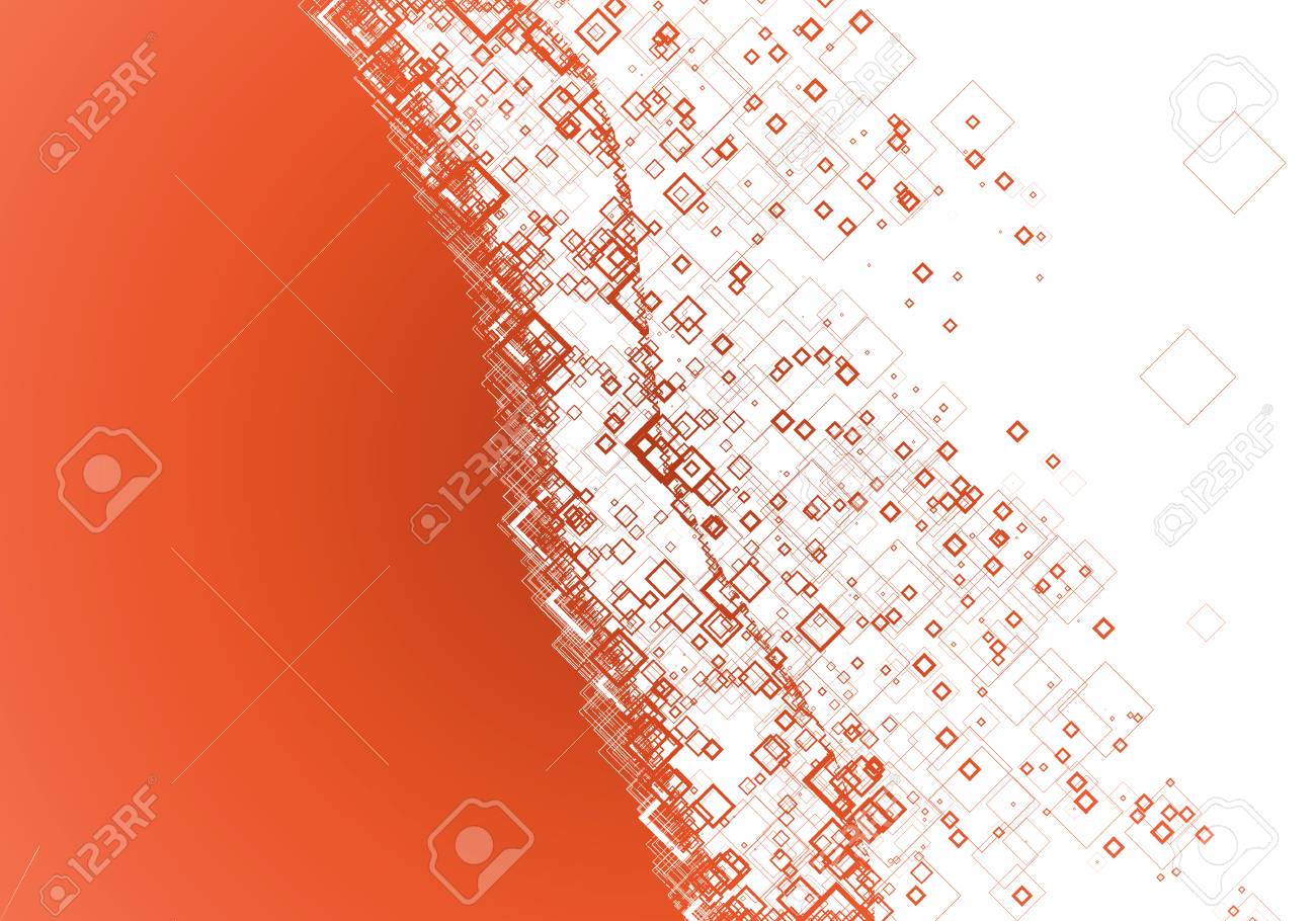 オレンジの四角背景イラスト の写真素材 画像素材 Image