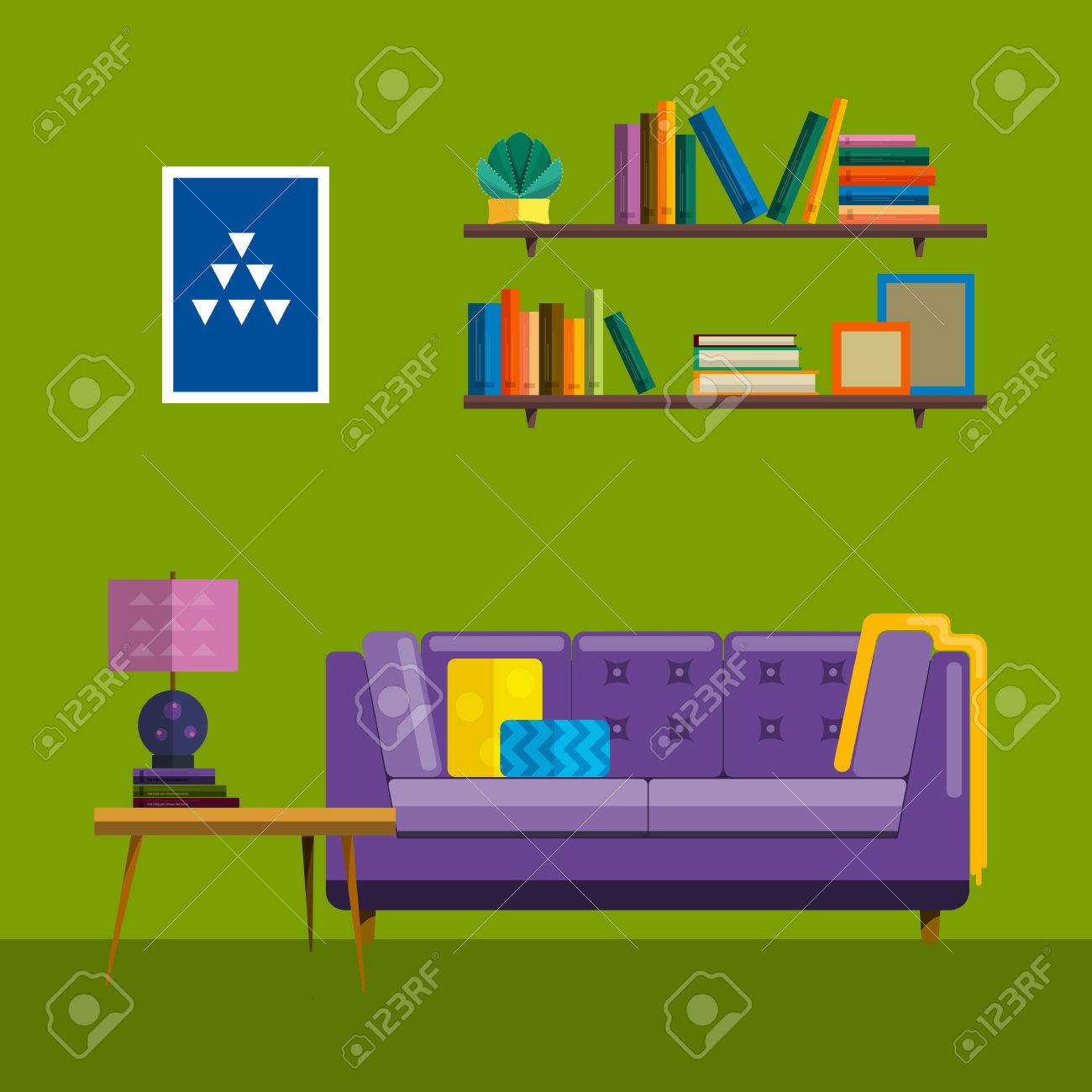 Wohnzimmer Inter. Moderne Flacharchitektur Wohnzimmer Illustration ... Wohnzimmer Inter. Moderne Flacharchitektur Wohnzimmer Illustration ...