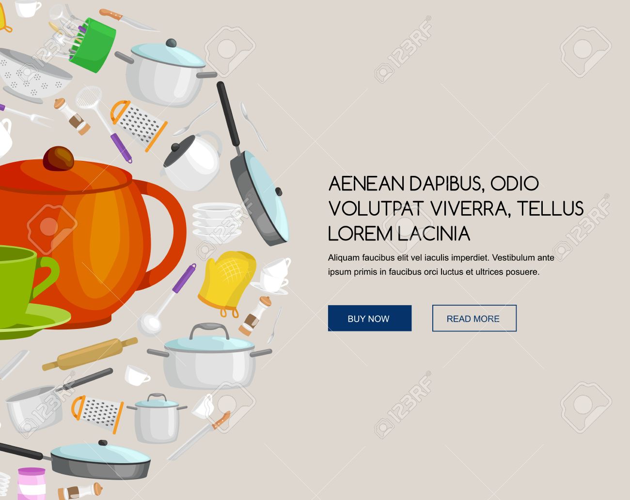 Food And Cooking Banner Set With Kitchenware Utensils Kitchen Royalty Free Cliparts Vectors And Stock Illustration Image 58986921