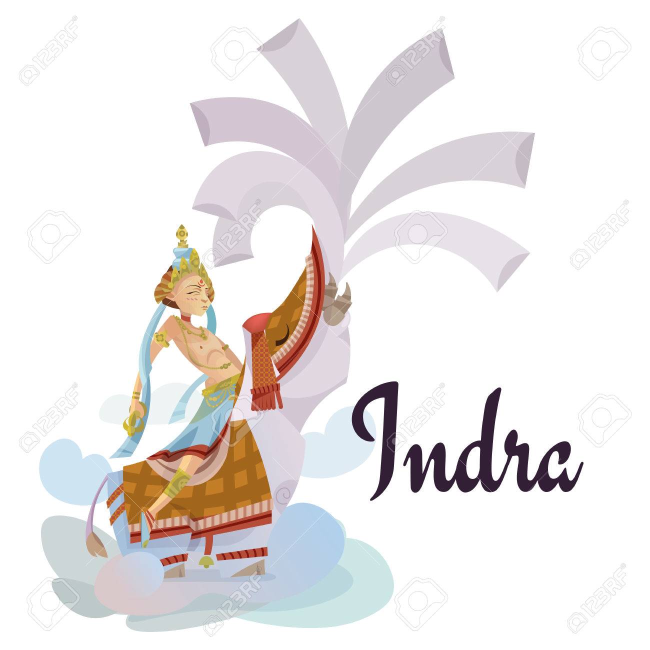 indra sitting on elephant hindu gods invitation cards dawali
