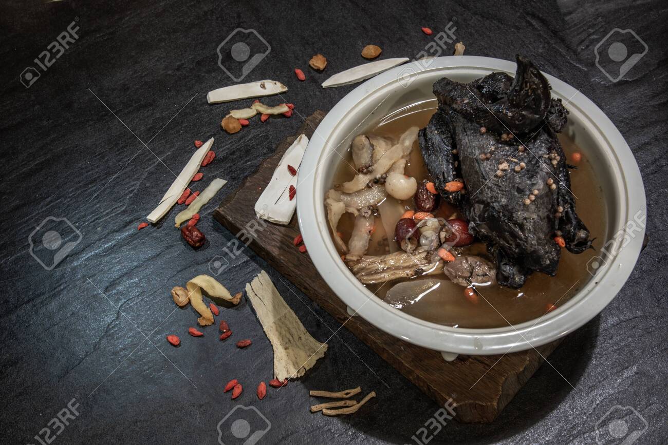 Chinese Traditional Nourishing Health Stew Stewed Black Bone Stock Photo Picture And Royalty Free Image Image 136161485