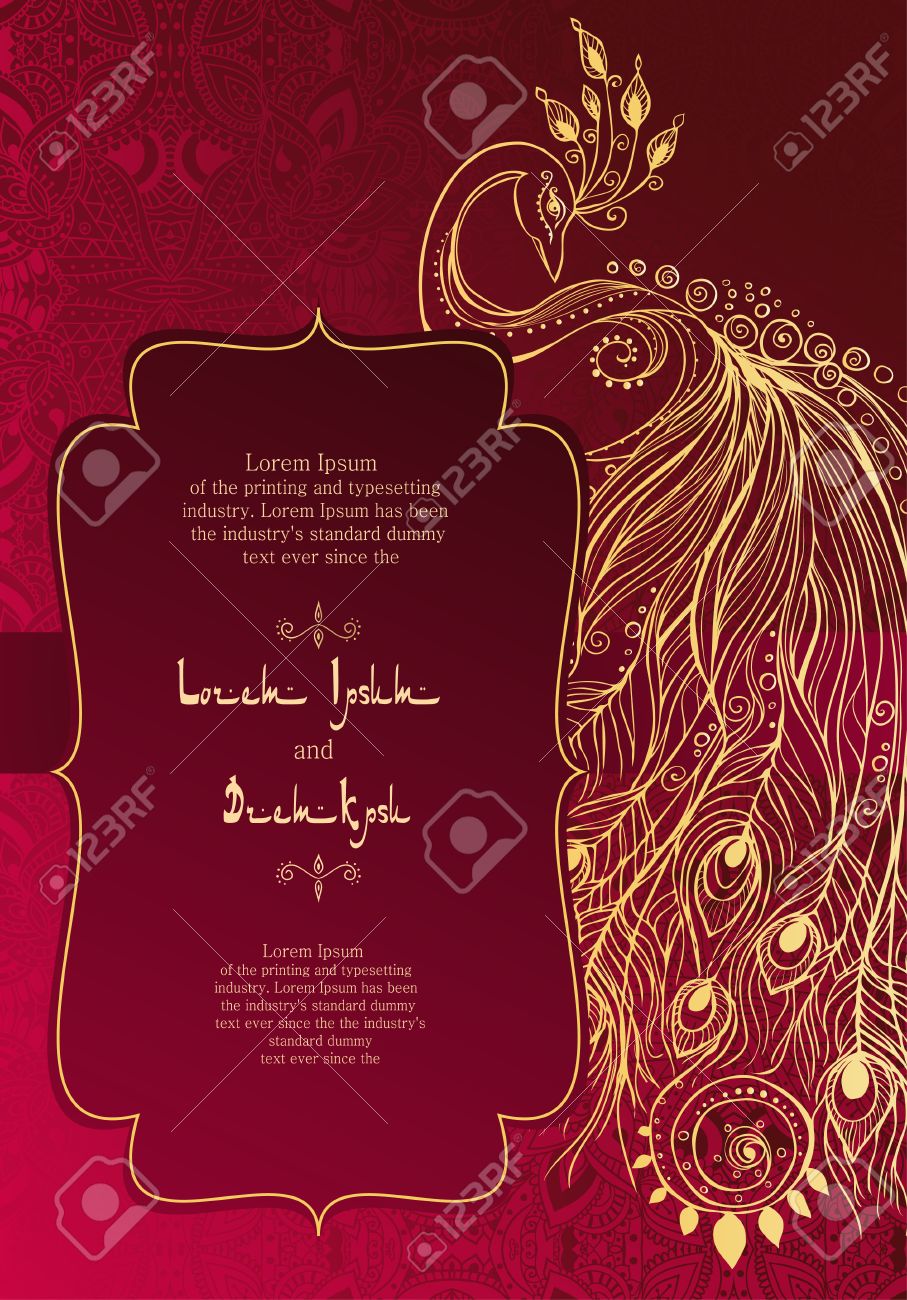 Vintage invitation cards with lace ornament. Eastern floral decor. Template frame. Perfect cards for any other kind of design, birthday and other holiday, kaleidoscope, medallion, yoga, india, arabic - 47170863 Vintage invitation cards with lace ornament. Eastern floral decor. Template frame. Perfect cards for any other kind of design, birthday and other holiday, kaleidoscope, medallion, yoga, india, arabic - 47170863
