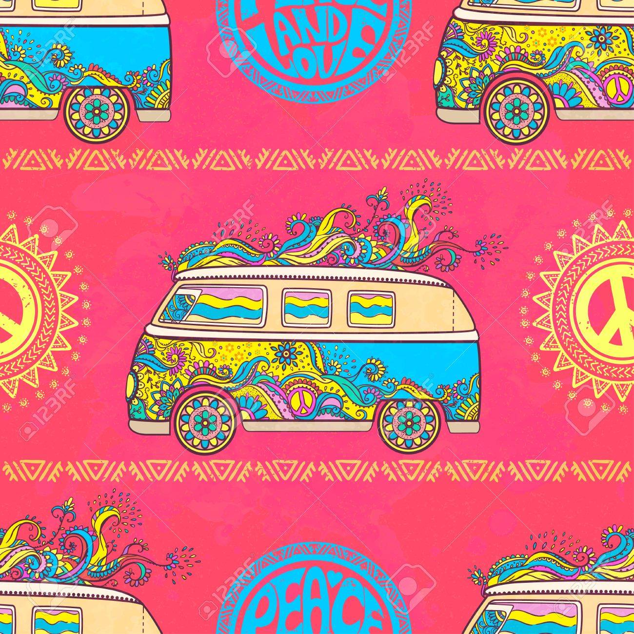 70s hippie van