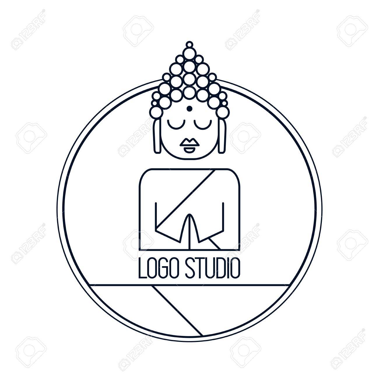drawing of a buddha