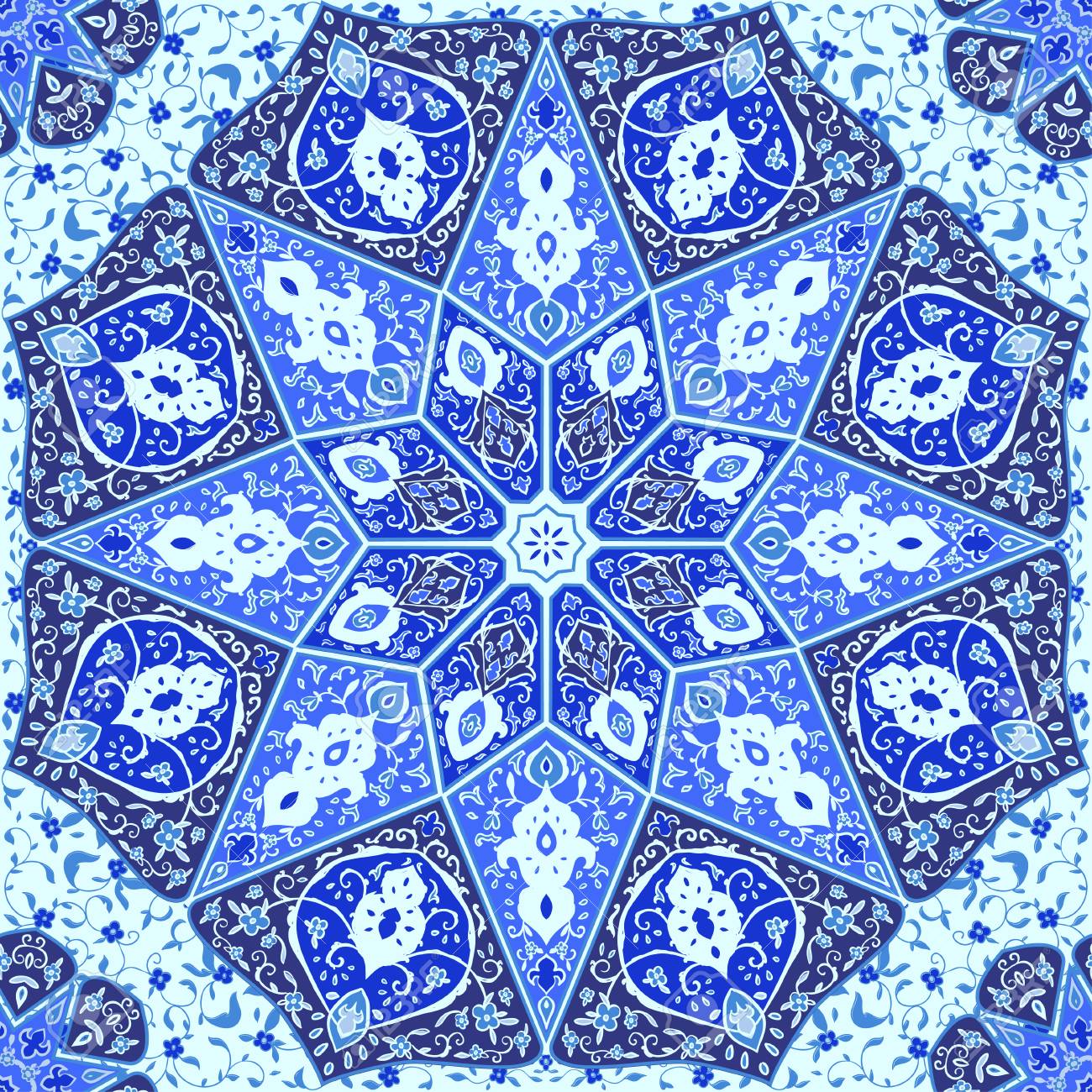 ビクトリア朝様式のイスラム教の花柄 観賞用カード用ポスター カバー チラシ はがき バナー デザイン 旅行します インド トルコのイスラム教のアラビア ドバイ のイラスト素材 ベクタ Image