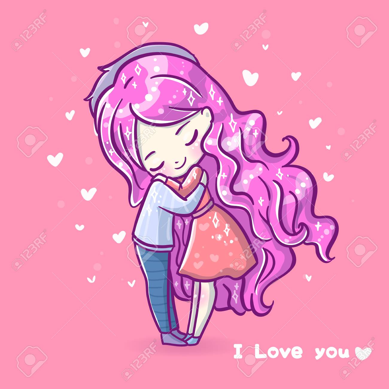 Cute Love Vector Illustration Kawaii Anime Girl Big Eyes Use Royalty Free Cliparts Vectors And Stock Illustration Image Cute Love Vector Illustration Kawaii Anime Girl Big Eyes Use Royalty Free Cliparts Vectors And Stock Illustration Image