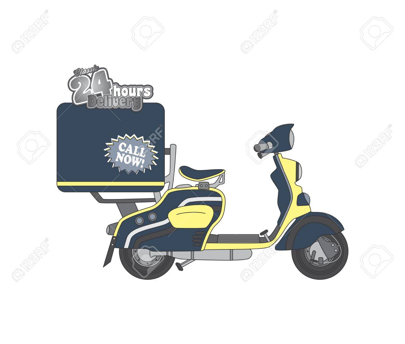scooter delivery royalty free cliparts vectors and stock