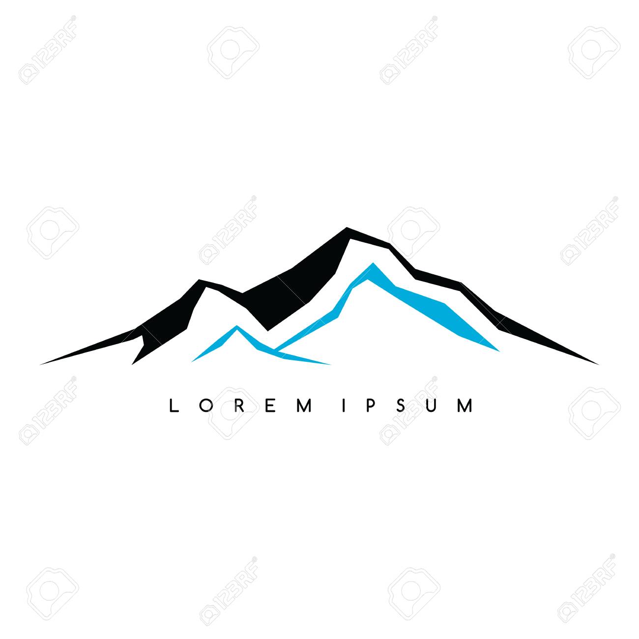 山エベレスト アウトドア記章登山トレッキング ハイキング登山やその他の極端な活動ロゴのテンプレート のイラスト素材 ベクタ Image