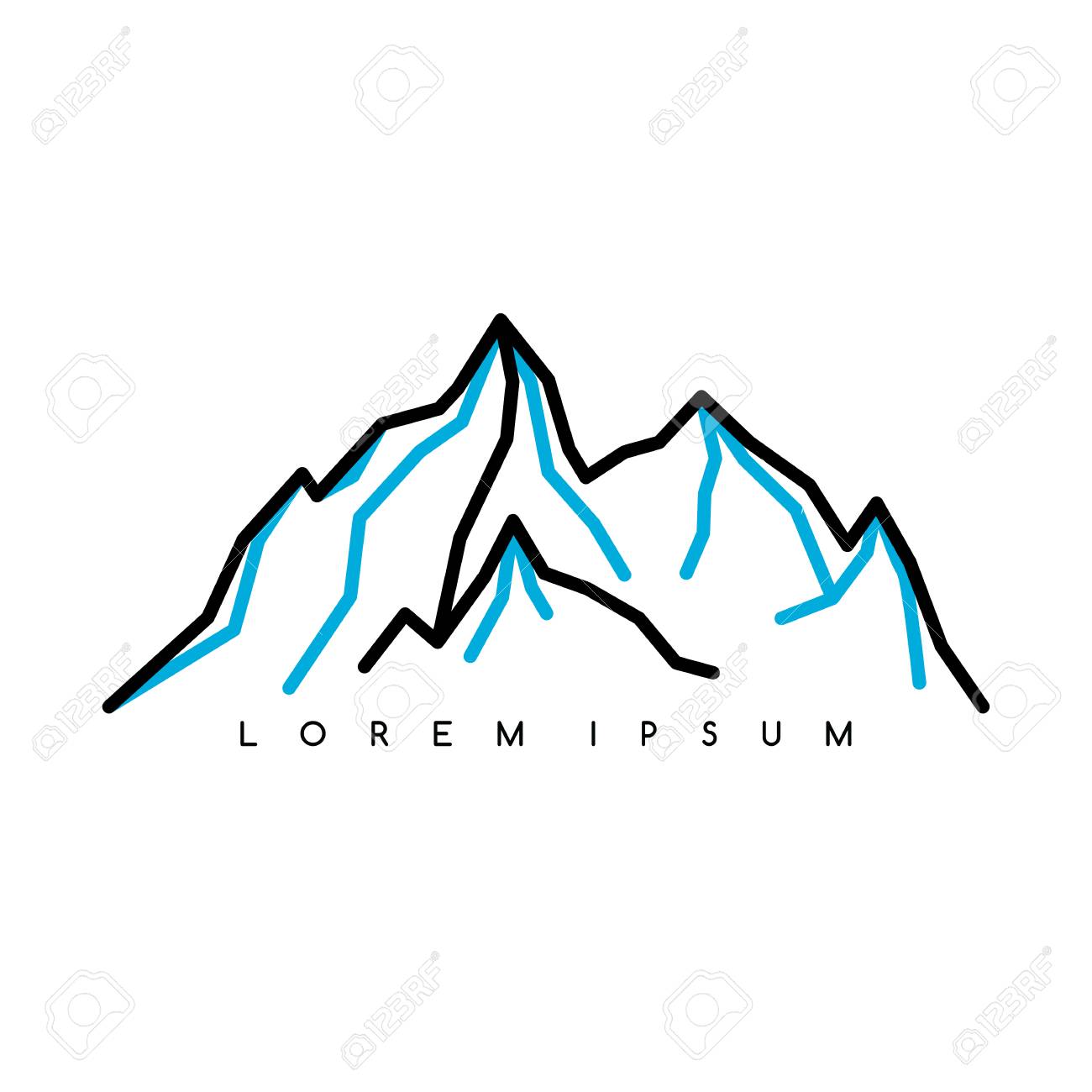 山エベレスト アウトドア記章登山トレッキング ハイキング登山やその他の極端な活動ロゴのテンプレート のイラスト素材 ベクタ Image