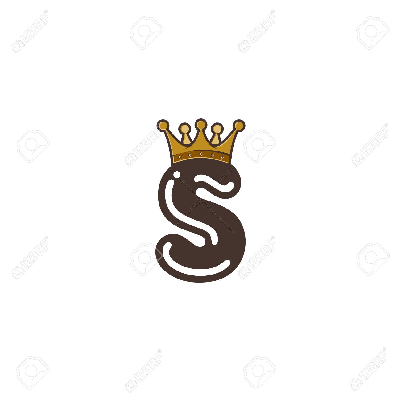 Alphabet Letter With Crown King Queen Vector Royalty Free Cliparts