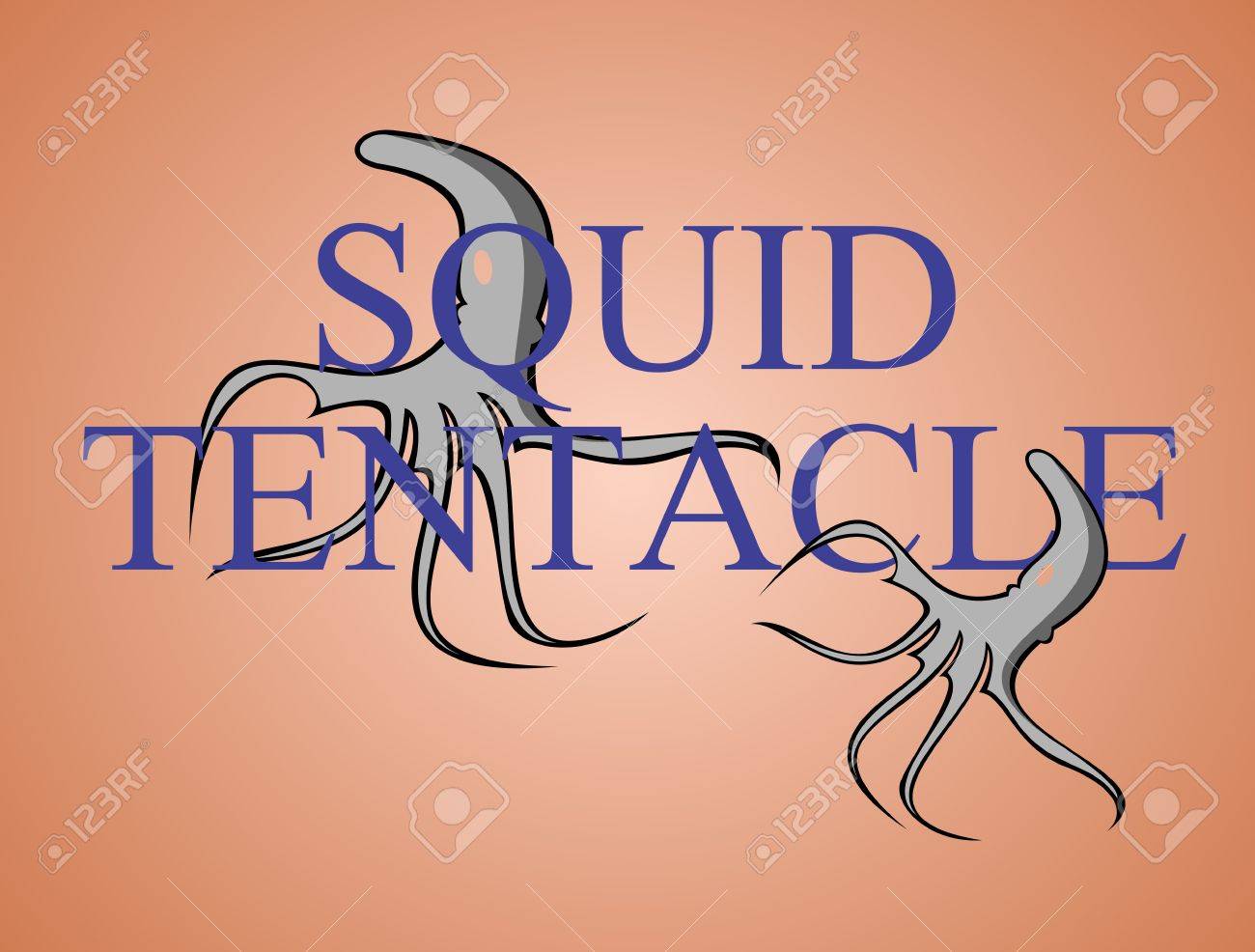 イカ触手イラスト のイラスト素材 ベクタ Image