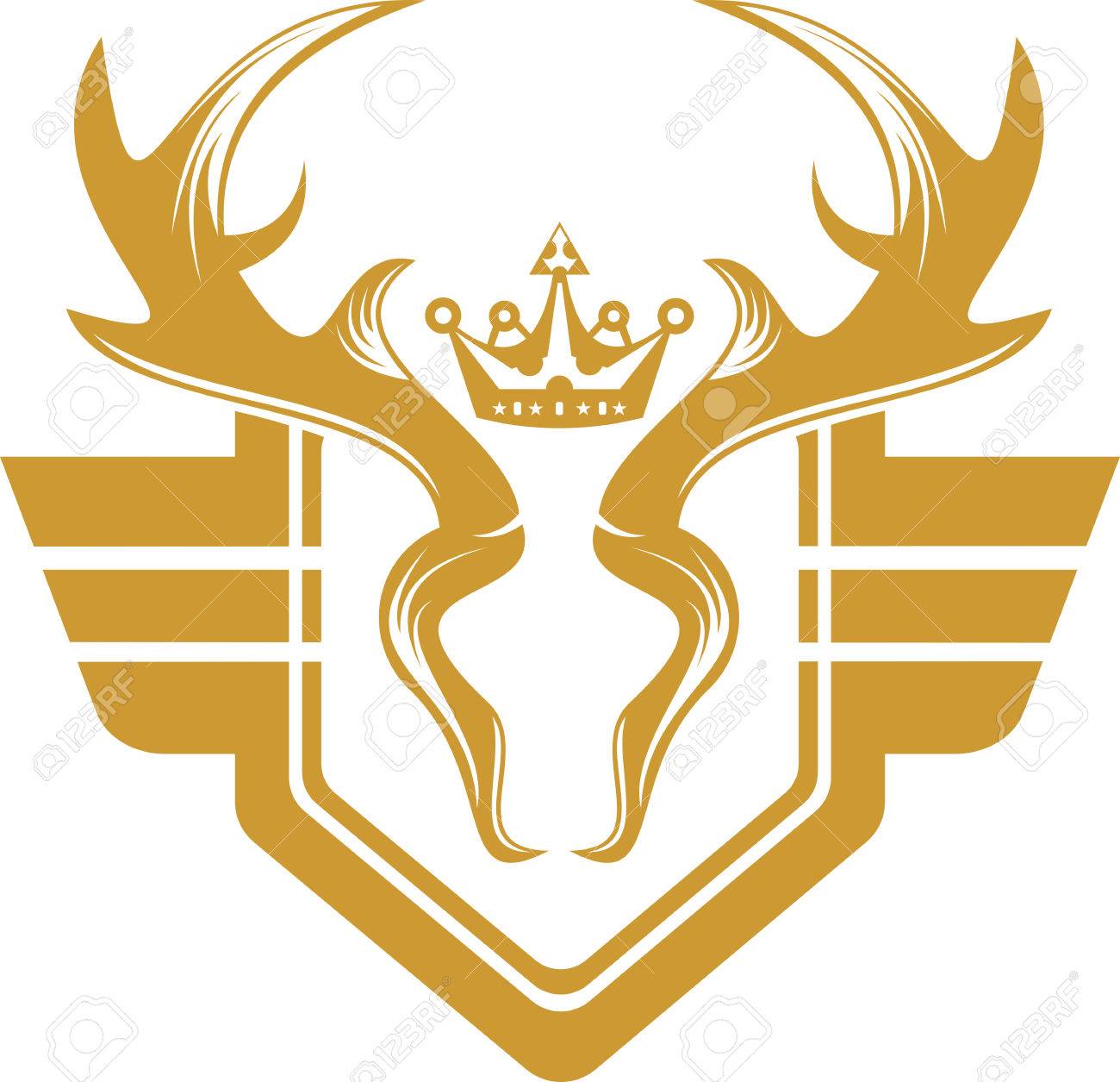 deer crest emblem logo royalty free cliparts vectors and stock