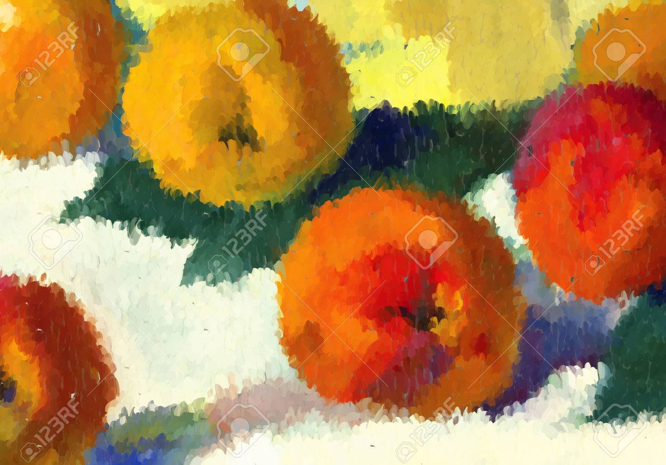 抽象的な油彩画 松ぼっくり Oct. 9, 2025 9 cm x 9 cm (app. 4