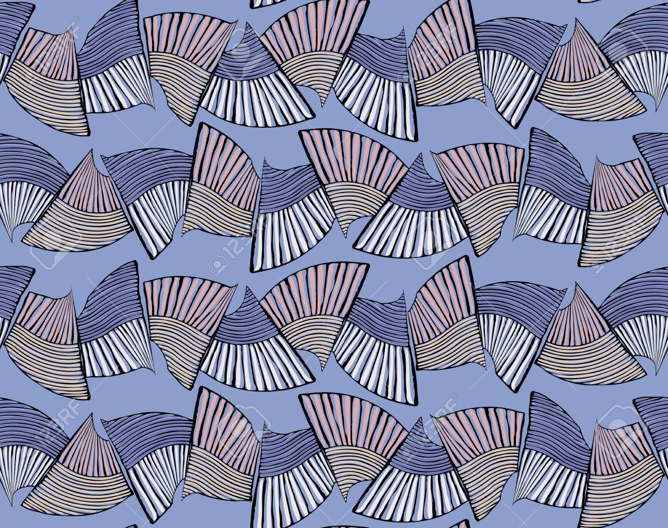 海シェル和平は青い波形の模様でピンクです 手書きインクのシームレスな背景を持つ 布や織物の創造的な手作り再描画デザイン 幾何学模様はストライプ台形波の形成から成っています ヴィンテージのレトロな色 のイラスト素材 ベクタ Image 海シェル和平は青い波形の模様でピンクです 手書きインクのシームレスな背景を持つ 布や織物の創造的な手作り再描画デザイン 幾何学模様はストライプ台形波の形成から成っています ヴィンテージのレトロな色 のイラスト素材 ベクタ Image