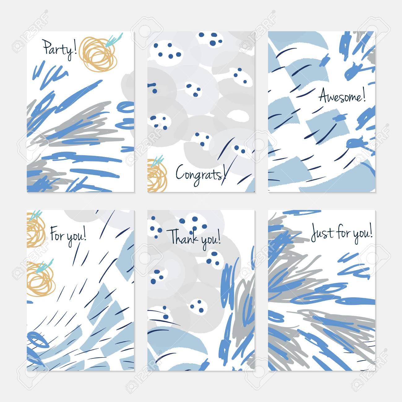 Circulos Coloridos De Pincel Marcador Mao Desenhada Convite Criativo Ou Modelo De Cartoes Aniversario Aniversario Casamento Festa Banners De Midia Social Conjunto De 6 Isolado Na Camada Ilustraciones Vectoriales Clip Art Vectorizado